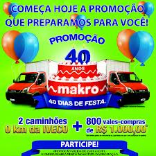 Promoção Makro, Cupons para o Sorteio de Caminhões – Aniversario/2012 – 40 Anos