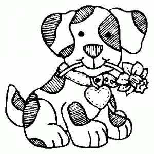 desenhos para colorir do cachorrinho feliz