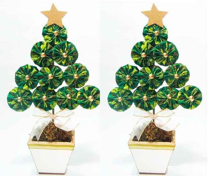 Modelos de Árvores de Natal Fuxico - Artesanal- Dicas e Como Fazer