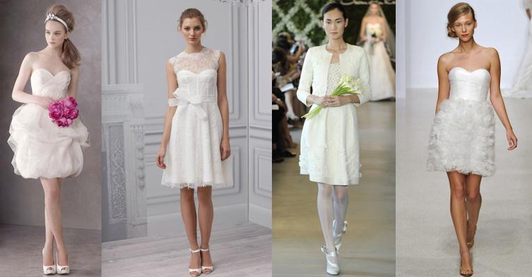 Tendência Vestido de Noiva Curto Para 2014 – Fotos e Modelos
