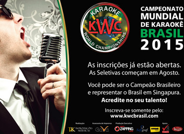 Karaokê KWC Etapa Brasil – Inscrições e Prêmio