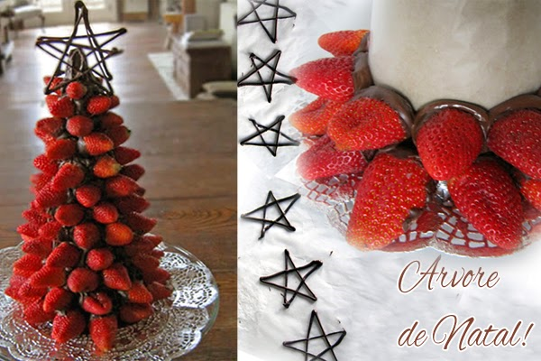 Árvore de Natal de Morangos - Como Fazer e Decorar Árvore de Natal de Morangos - Como Fazer e Decorar