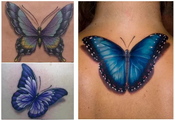 3D Tatuagens Realistas – Modelos borboleta