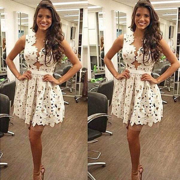 vestido renda guipir formatura