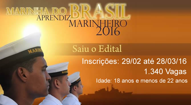 Marinha Escola de Aprendizes 2016 – Inscrições