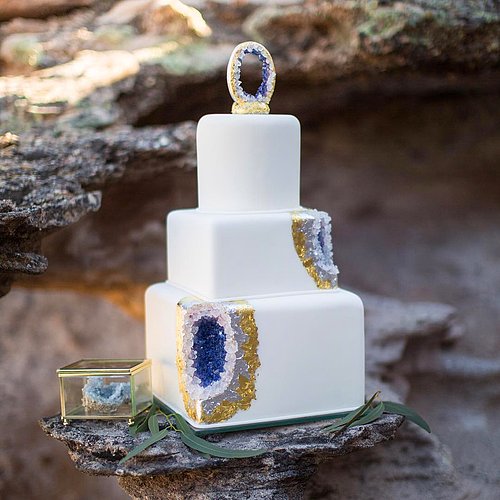 Casamento Com Minerais Nova Decoração -bolo