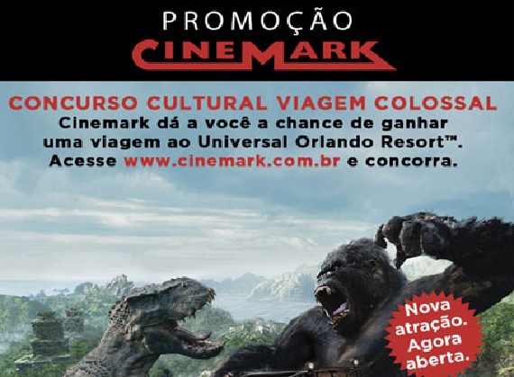 Promoção Cinemark 2016 Viagem Colossal - Como Cadastrar