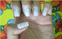 Unhas Decoradas Jornal – Como Fazer