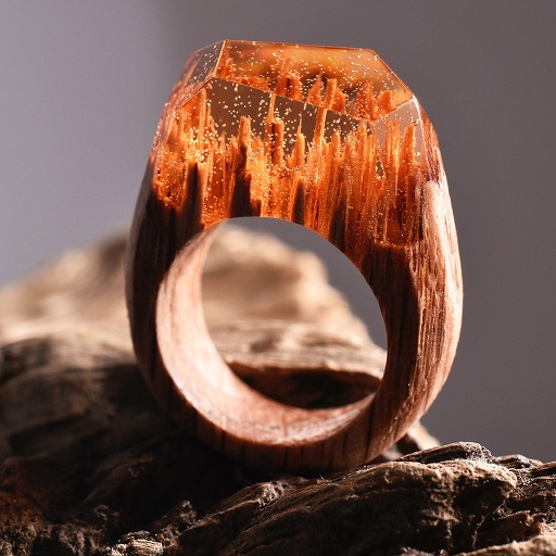 Anéis Exclusivos – Paisagens Em Miniaturas amber