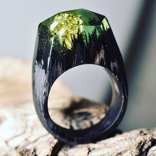 Anéis Exclusivos – Paisagens Em Miniaturas floresta