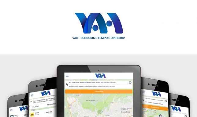 Aplicativo Vah - Compara Preços de Serviços de Mobilidade
