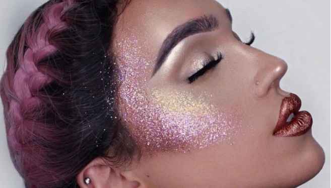 Maquiagem Com Glitter Strobing – Tendência