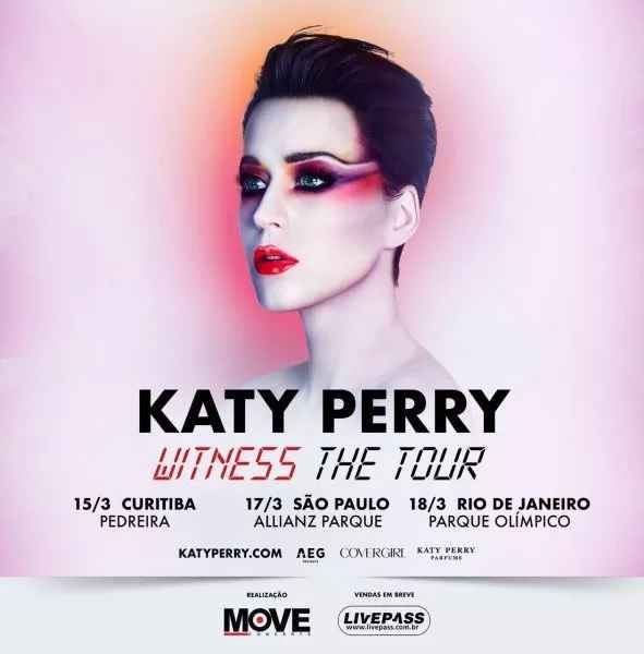 Show Katy Perry Brasil 2018 - Datas