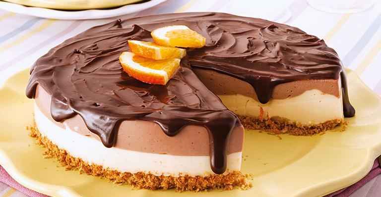 Cheesecake Bicolor Com Laranja – Receita