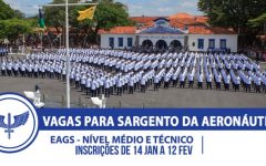 Concurso Para Sargento da Aeronáutica (EAGS) 2019 – Inscrição