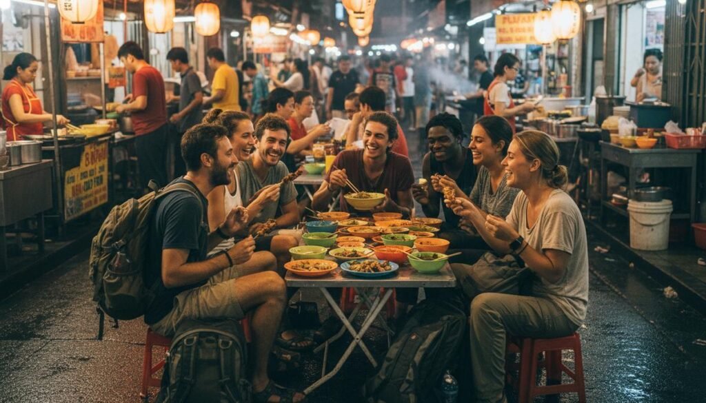 Alimentação barata e prática durante a viagem