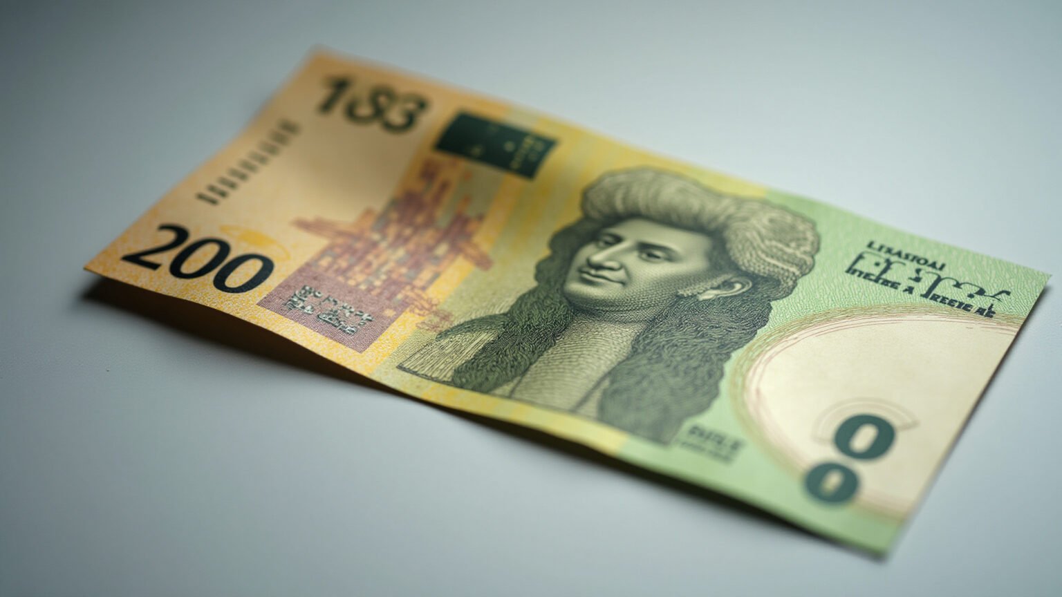 Real brasileiro se transformando em gráfico de crescimento de investimento.