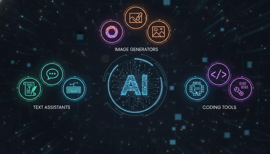 Principais categorias de ferramentas de IA gratuitas