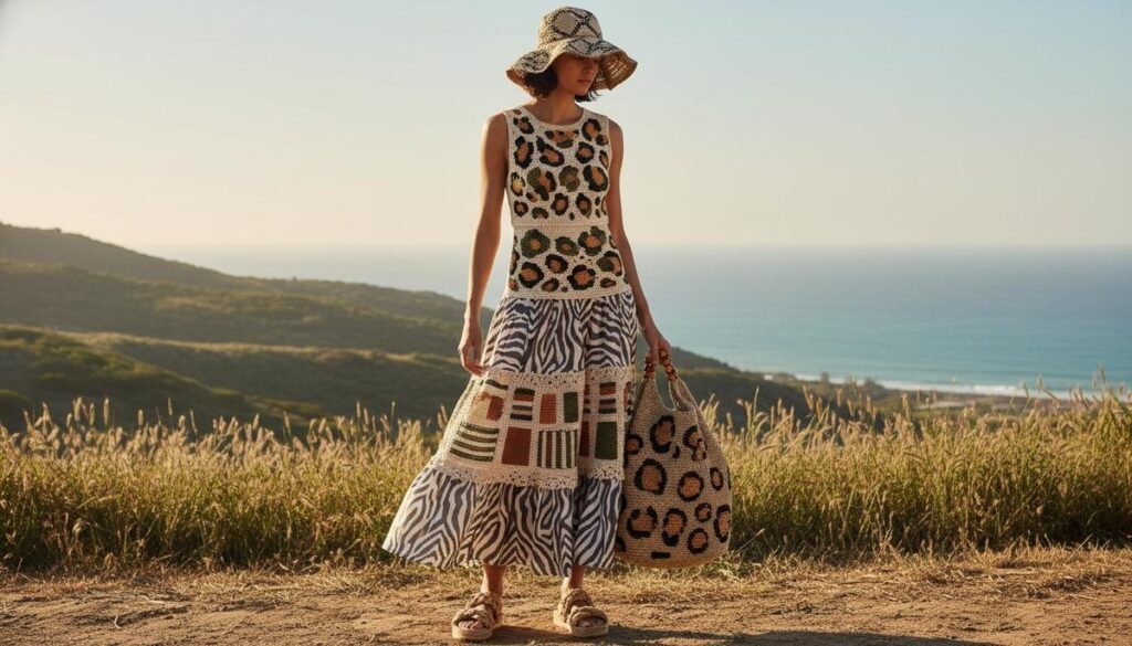 Sustentabilidade e artesanato: o auge do crochê e do animal print repaginado